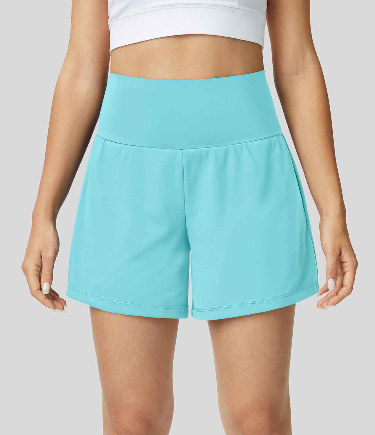 Hilara™ | 2-in-1 yogashort met hoge taille, achterzak en zijzak